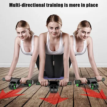 

Abdominal Roller Abdomen Trainer Four-wheel Folding Double Bearing Household Equipment C55K Sale