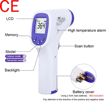 

Non-contact Body Forehead thermometer Gun Fever Digital Infrared Thermometer Portable non-contact Termometro Baby/Adult Temperat