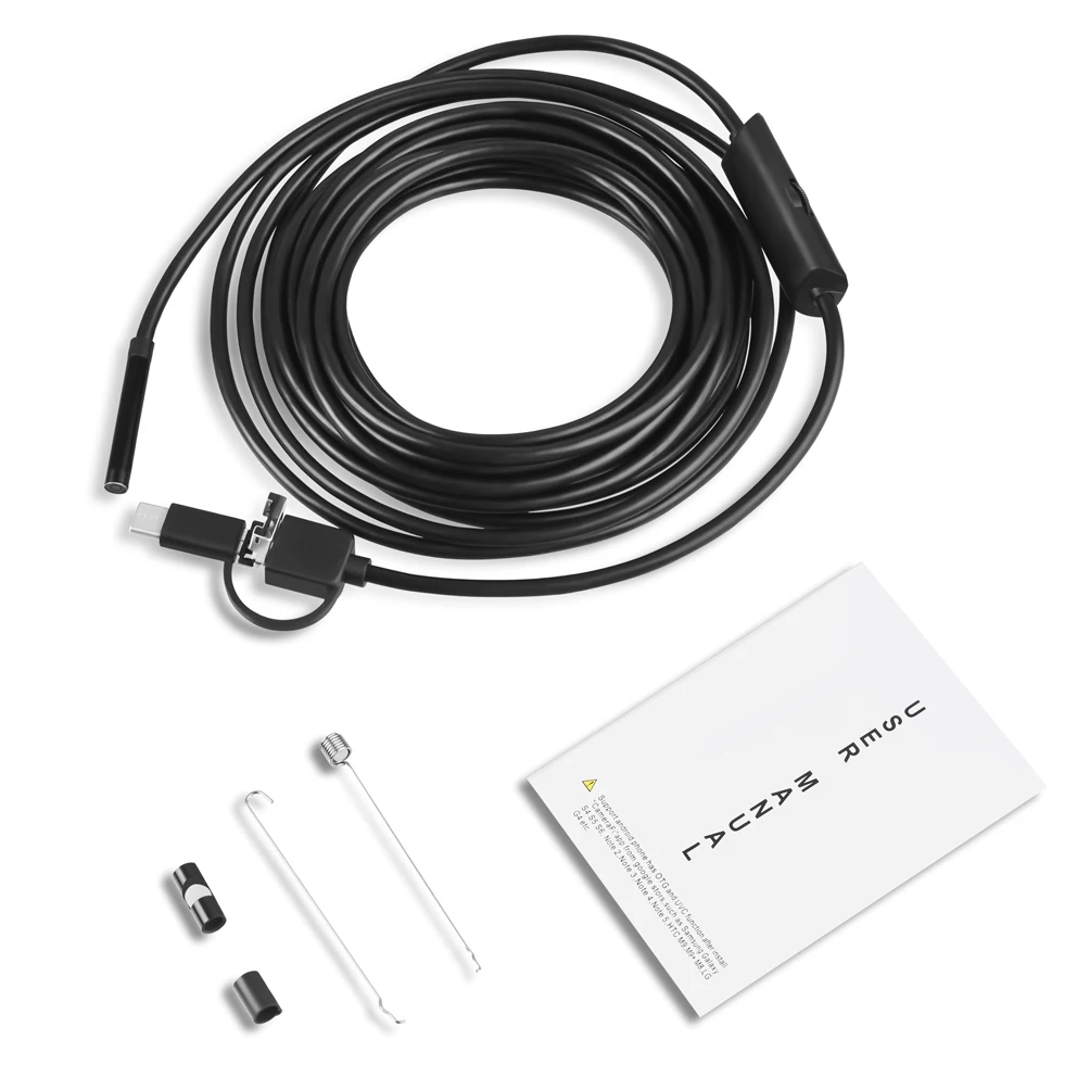 

5.5 mm Endoscope Camera IP67 Borescope 3 in 1 Inspection Camera 480P Endoscope Type c for Android Phone Smartphone PC Mac-3.5m
