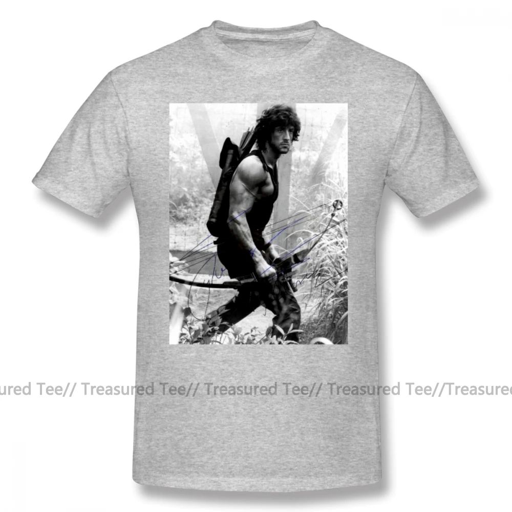 Rambo T Shirt Rambo Stallone Autographed Photo Bu FW 1980 S T-Shirt Cotton Men Tee Shirt Print Cute Plus size Streetwear Tshirt