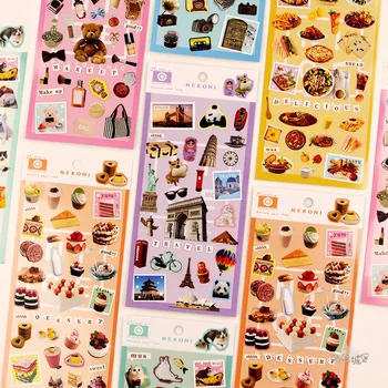

18 pcs/lot Delicious Animal Travel Bullet Journal Plane Decorative Stationery Stickers Scrapbooking DIY Diary Album Stick Label