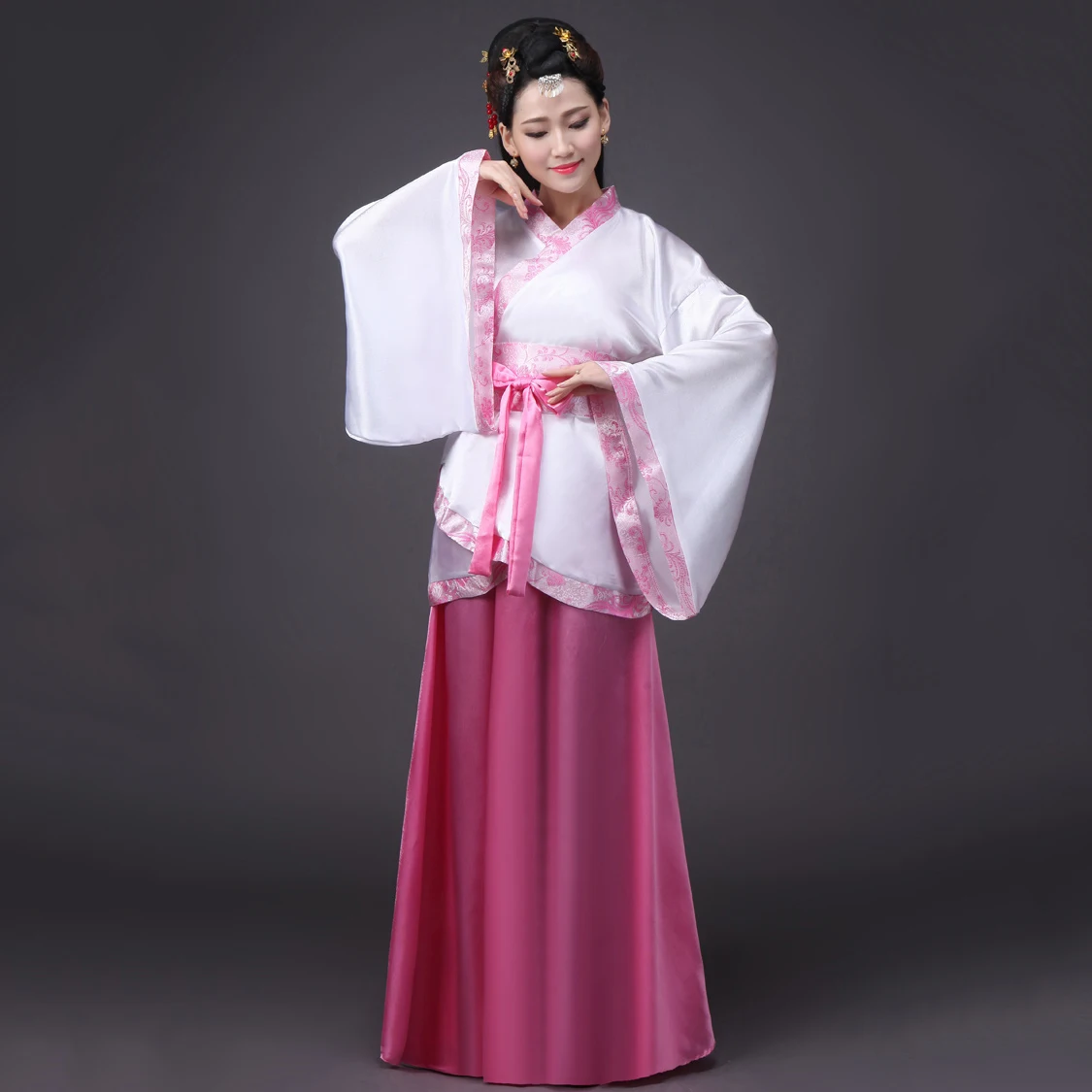 Китайский женский костюм танцевальный для выступлений праздничный наряд