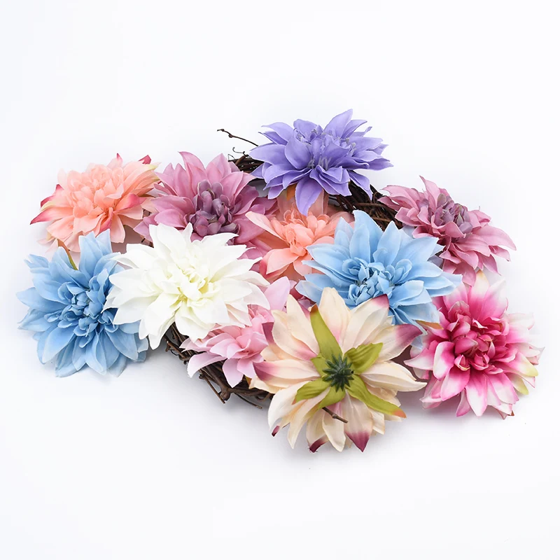 50/100 조각 장식 꽃 홈 장식 액세서리 DIY 선물 상자 scrapbooking 웨딩 브로치 저렴한 인공 꽃