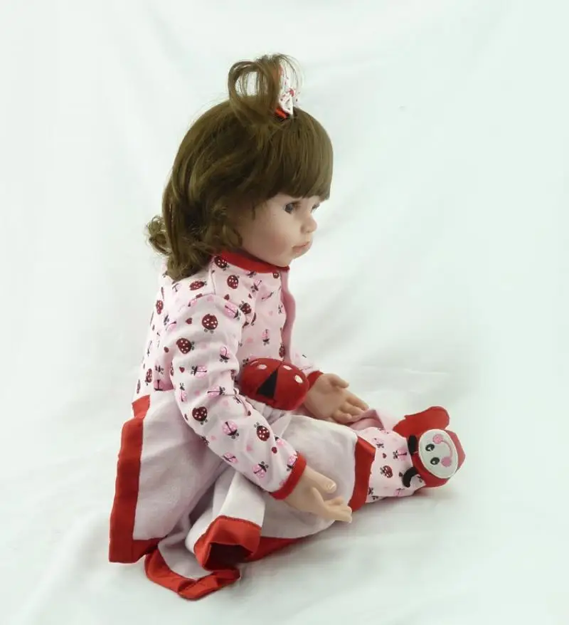 48/60cm bebes reborn doll  Baby girl Dolls soft Silicone Boneca Reborn Brinquedos Bonecas kid's gifts toys bed time plamates