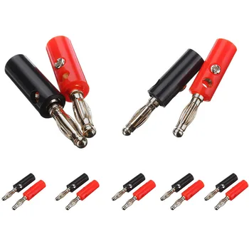 

10Pcs/Set Banana Speaker Plugs 2mm up to 5mm Diameter Speaker Wire 4MM Audio Screw Banana Plug Connector Jack Connector Adapter