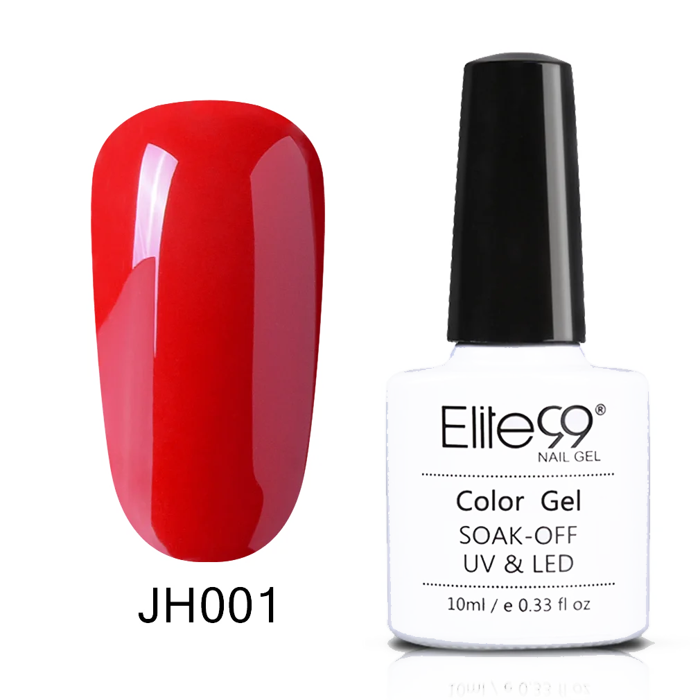 JH001 Elite99 10 мл Блестящий УФ-гель для ногтей Platinum Soak Off Nail Art Маникюр гели для ногтей гибридные Лаки гель лак для ногтей набор - Цвет: JH001