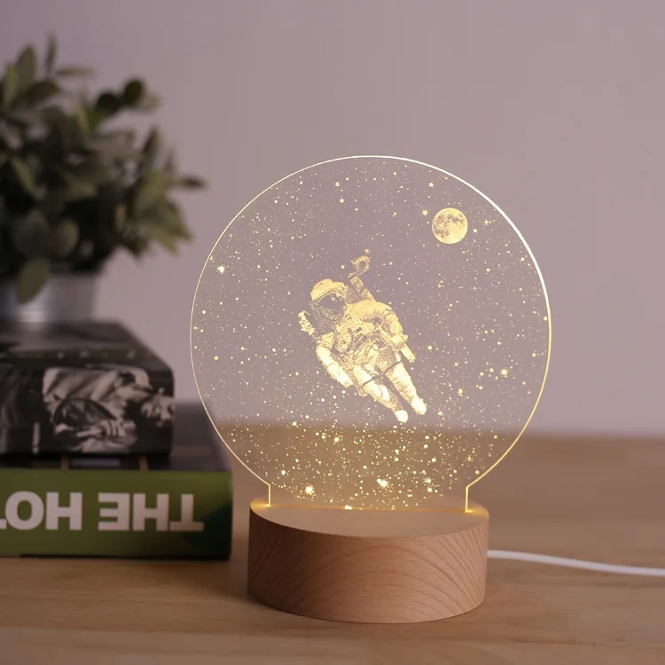 Креативная лампа астронавт бродячая земля 3D астронавты Маленькая ночная лампа Douyin отправка мужчинам и женщинам друзьям подарок на день рождения