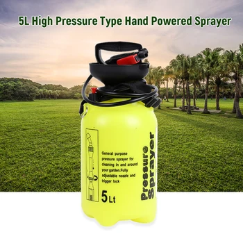 

5L Hand Powered Sprayer Watering Sprinkling Can Atomizer with Pressure Relief Valve for Home Cleaning Gardening Watering