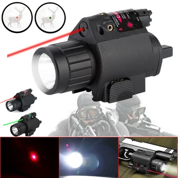 

LED Tactical Flashlight GREEN/RED Laser Sight Combo Picatinny Mount Rail Sighting appliance Shooting sight Night vision D30