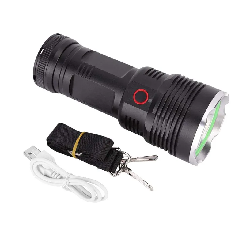 XHP50 Led Flashlight Rechargeable Aluminum Alloy Night Climbing Flashlight Waterproof Lamp USB Charging Lanterna 40AUG707