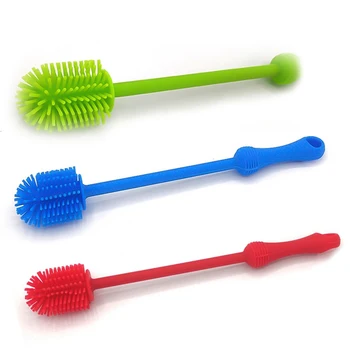 

Unique Creative Bottle Brush Design For Baby Bottles Rubbing Cleaning Tool Silicone Kitchen Cleaner For Washing Cleaning Mark