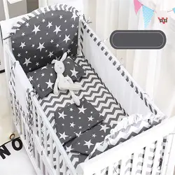 Летняя дышащая детская кровать бампер набор 5 шт. детская кроватка для младенца бампер, детская кроватка вокруг подушки, детская защита для