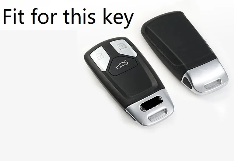 Luxury Genuine Leather Car Remote Key Cover Case Pocket For Audi A4 Allroad B9 Q5 Q7 TT TTS 4M 8S
