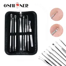 8 шт., инструмент для удаления черных точек из нержавеющей стали, инструмент для удаления черных точек, прыщей, комедона, прыщей, вытяжитель, набор для ухода за кожей лица, очиститель, игла