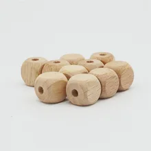 Алиэкспресс Лидер продаж перфорированные кубики строительные блоки бусины с деревянными бусинами Младенческая молярная игрушка DIY ювелирные аксессуары