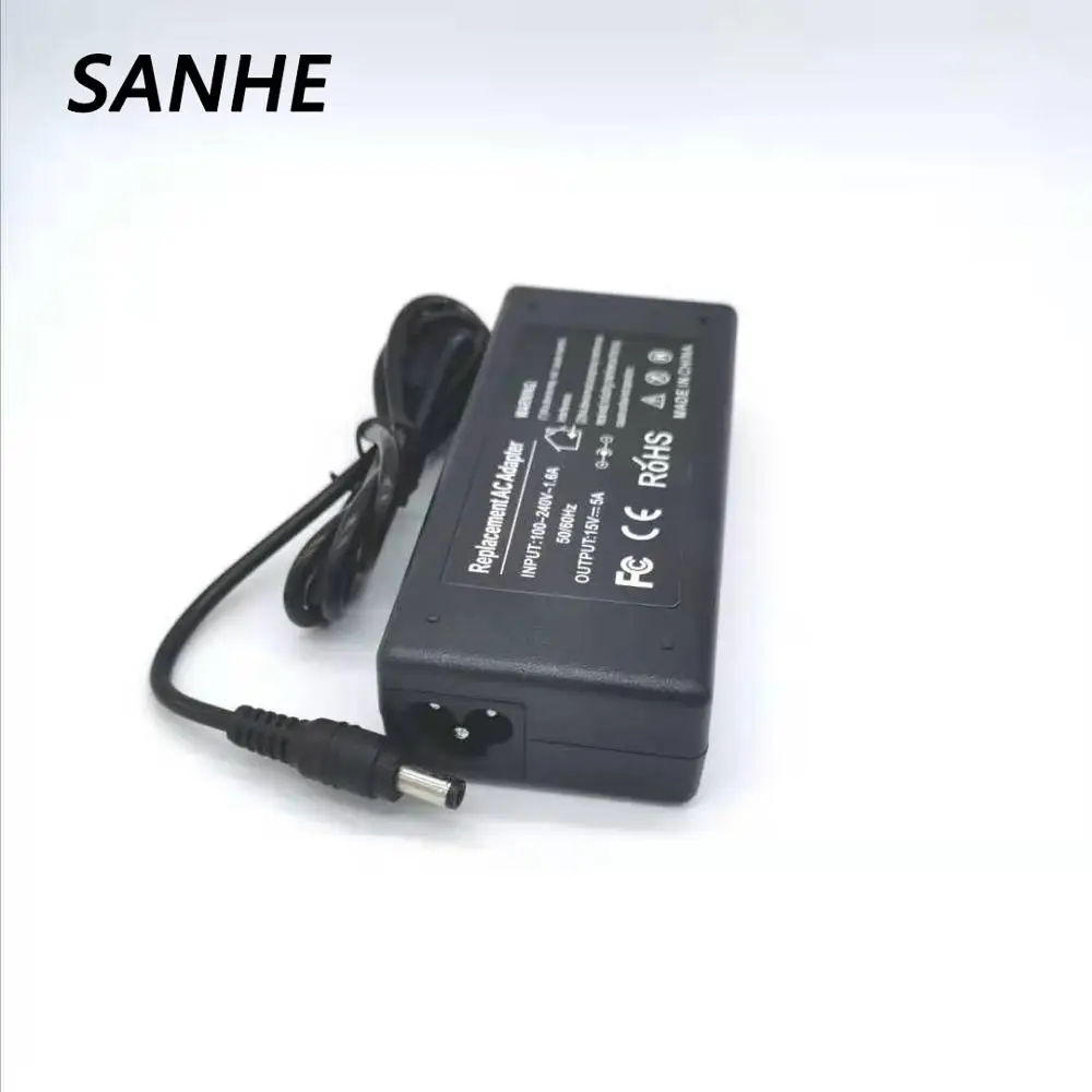 15 V 5A ноутбук Зарядное устройство Мощность адаптер переменного тока, Toshiba TECRA PA3755E-1AC3 PA3755E-1ACE M1 M2 M3 M4 M5 R10 S1 r500 A600 15В