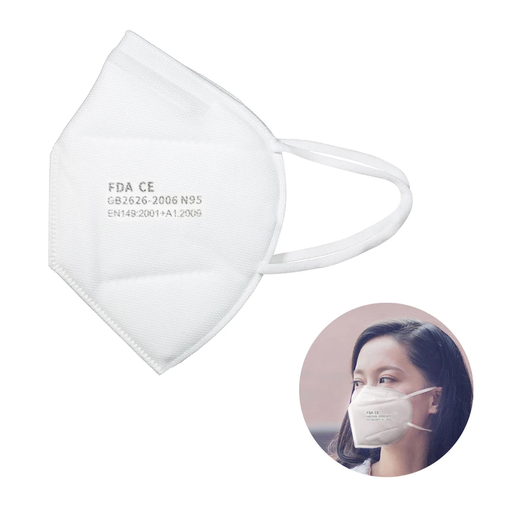 

20-100pcs Disposable N95 Mask Face Mouth Cover Mask 95% Filter Respirator 5 Layers Protective Dustproof Masks as KN95 KF94 FFP2