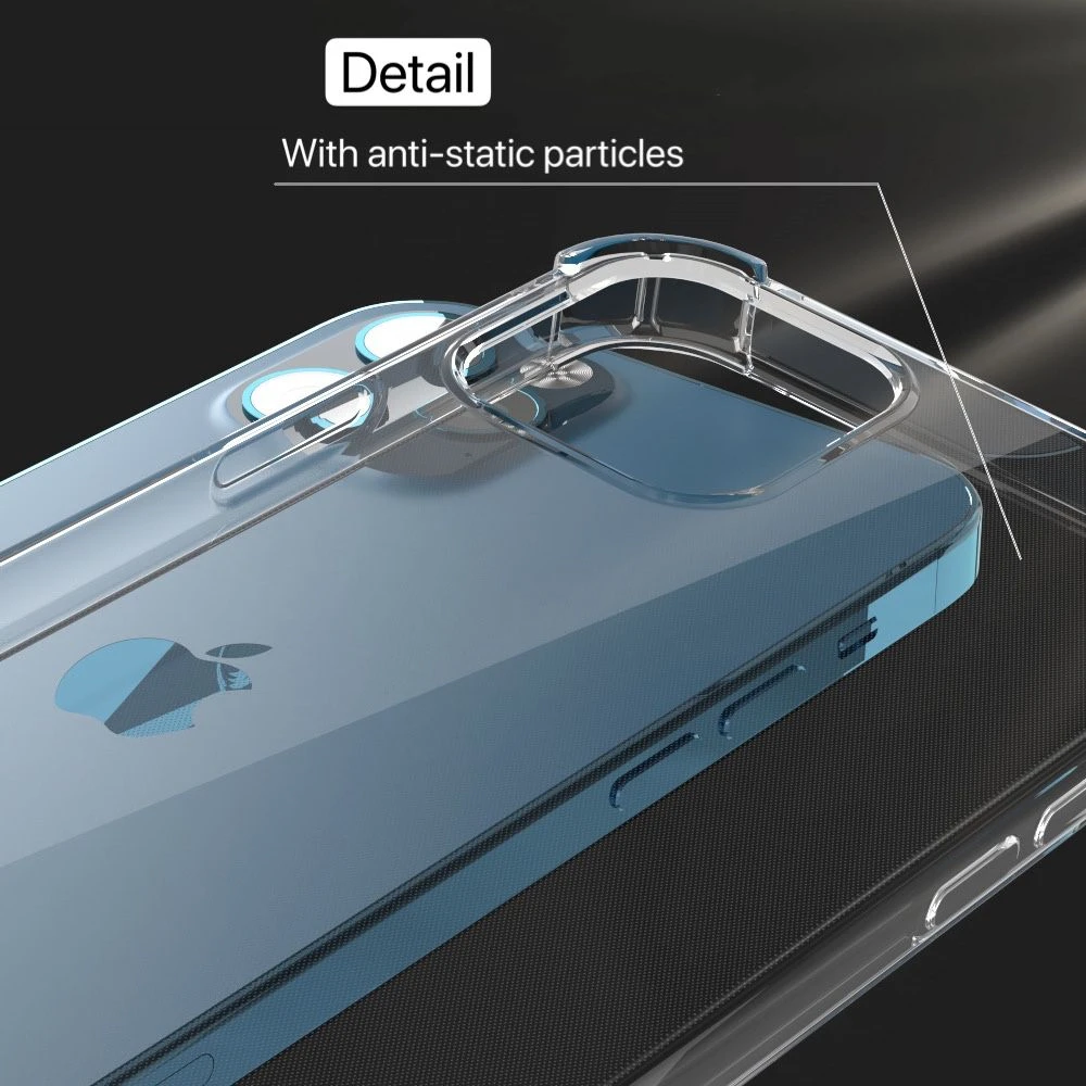 Transparent Shockproof Phone Case with Metal Ring and Soft Four-Corner Back Cover