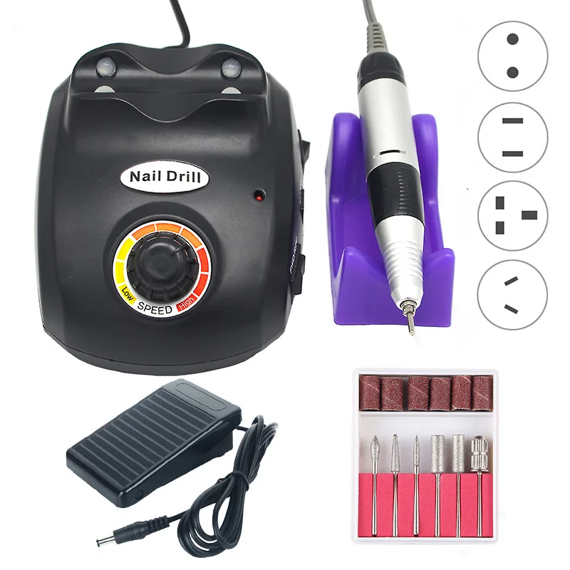 

35000/20000 RPM Electric Nail Drill Machine Set Milling Cutter Manicure Pedicure Sanding Bands Kit Nail Gel Remover Equipment