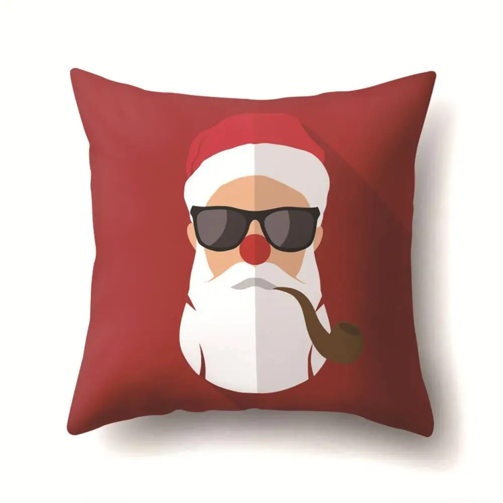 Красный Санта Клаус, Рождественская наволочка для подушки, диванная Декоративная Подушка 45*45, Новогодняя наволочка для домашнего декора, наволочка из полиэстера 40543 - Цвет: 2BZ-40543-359