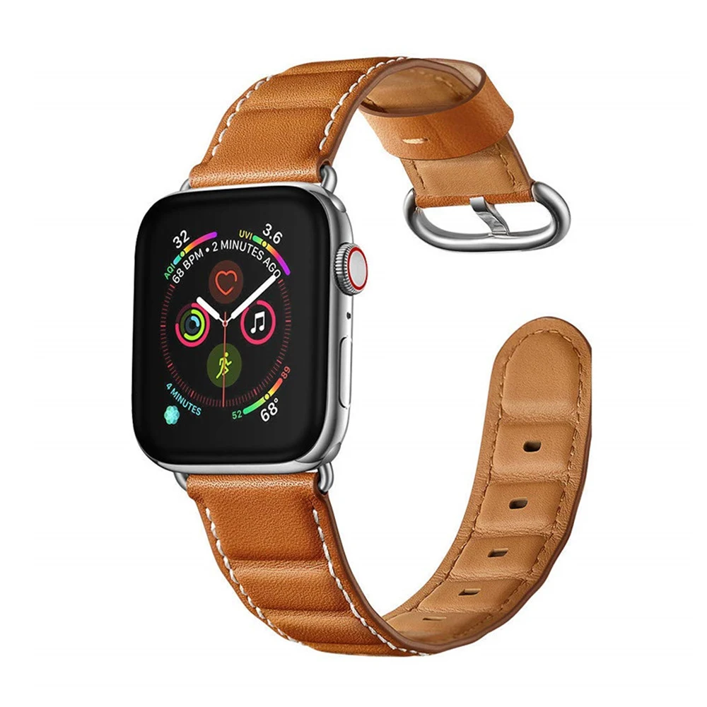 Ремешок из натуральной кожи для apple watch band 42 мм 38 мм 44 мм 40 мм iwatch series 4 3 2 1 Аксессуары сменный Браслет часы ремень