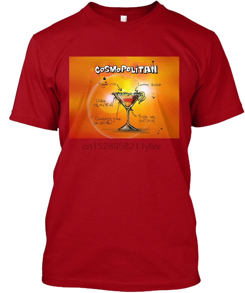 Men t shirt Cosmopolitan Cocktail Recipe Shirt tshirts Women t-shirt | Мужская одежда
