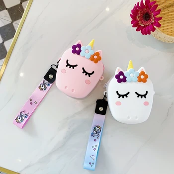 

New 2020 Women Shoulder Bags Cartoon Silicone Messenger Bag Mini Crossbody Bag Girl Casual Portable Key Case Card Handbag Wallet