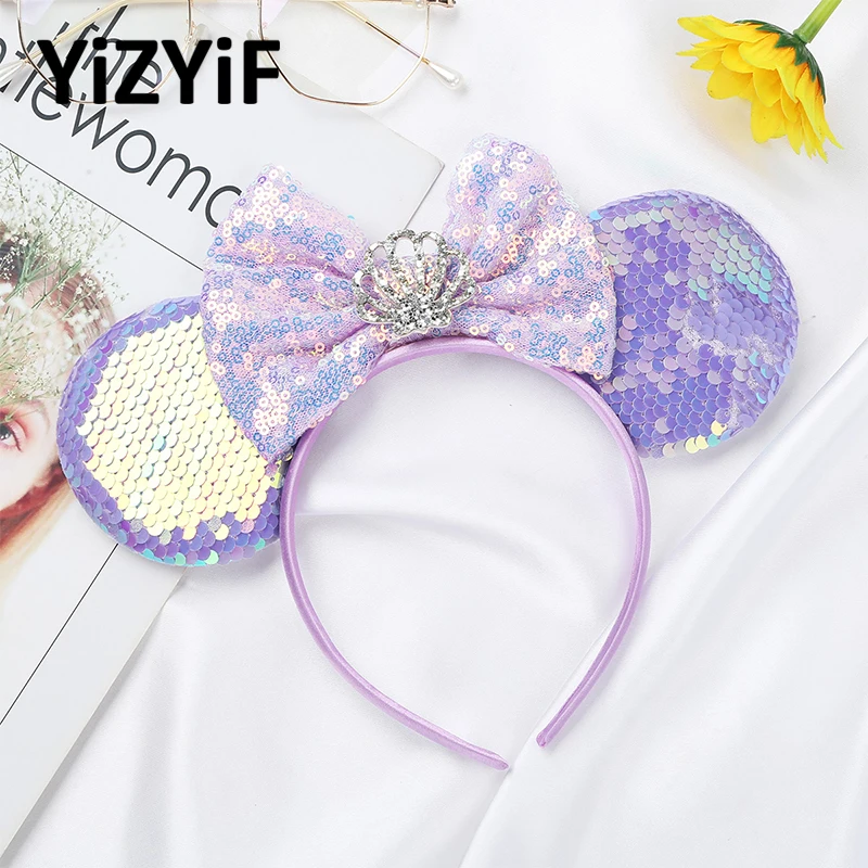 Kids Girls Cute Mouse Ears Hair Hoop Headwear Shiny Sequins Animal Ears Headband Headdress Cosplay Costume Cute Hair Accessories orangutan monkey baby for girls gorilla stuffed animal giant farm monkey plush animals