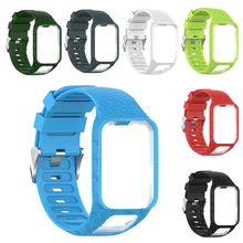 Силиконовые часы наручные ремешок браслет для TomTom Runner 2 3/Гольфист 2/Spark 3