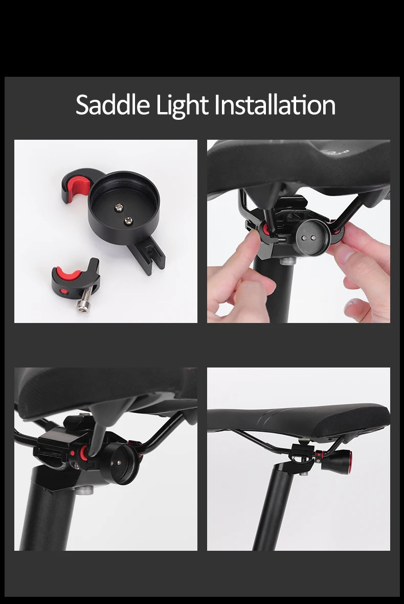 Perfect ROCKBROS Bike IPx6 Waterproof Smart Brake Sensing Light Auto Start/Stop LED Charging Cycling Taillight Bicycle Light Accessories 9