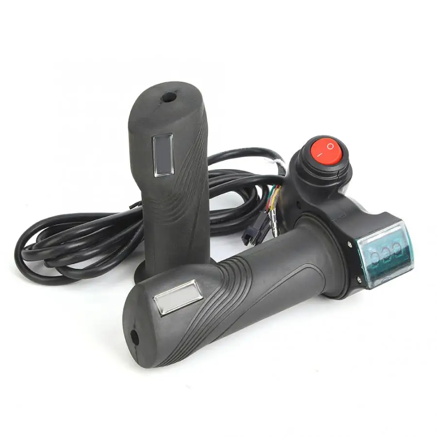 1 Pair E-Bike Thumb Throttle Electric Vehicle LCD Display Digital Battery Voltage Power Switch Electric Bicycle Accelerator