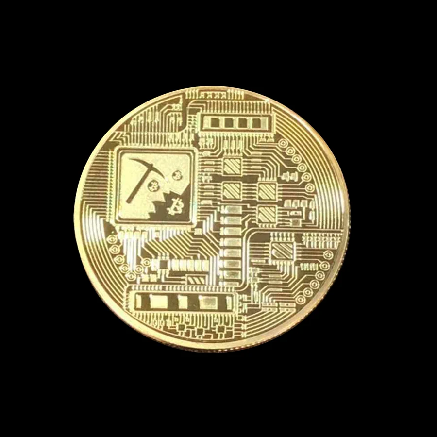 Позолоченный Биткоин монета художественный сувенир отличный подарок