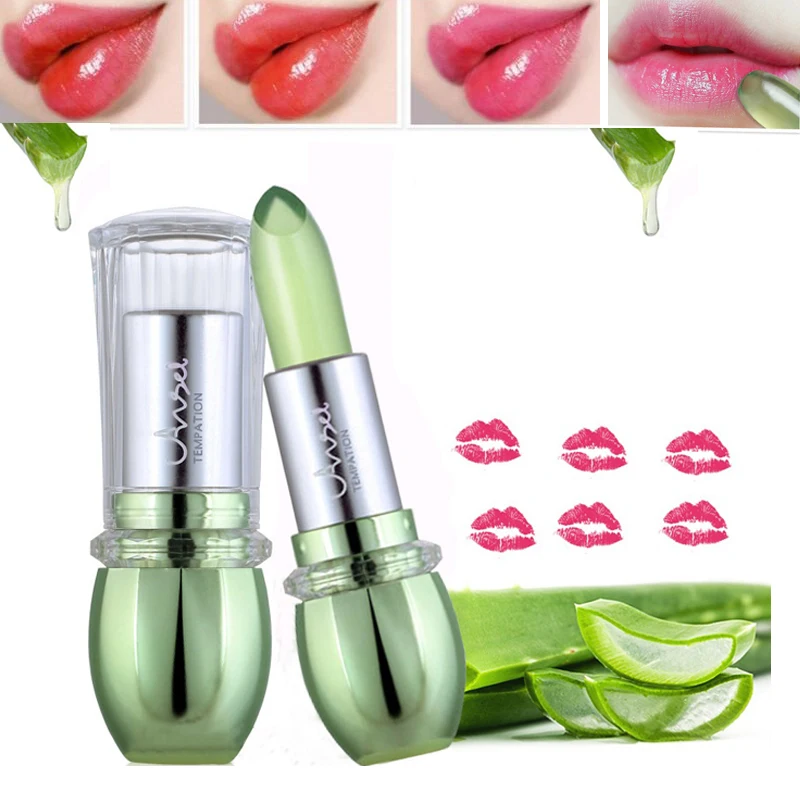 

Sexy Moisture Lip Balm Aloe Vera Natural Lipbalm Temperature Changed Color Lipstick Long Lasting Nourish Protect Lips Care TSLM2