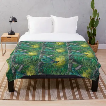 

Dragonfly Dreaming Blanket Wool Flannel Plush Blanket Bedspread For office Sherpa Blanket Couch Quilt Cover Travel