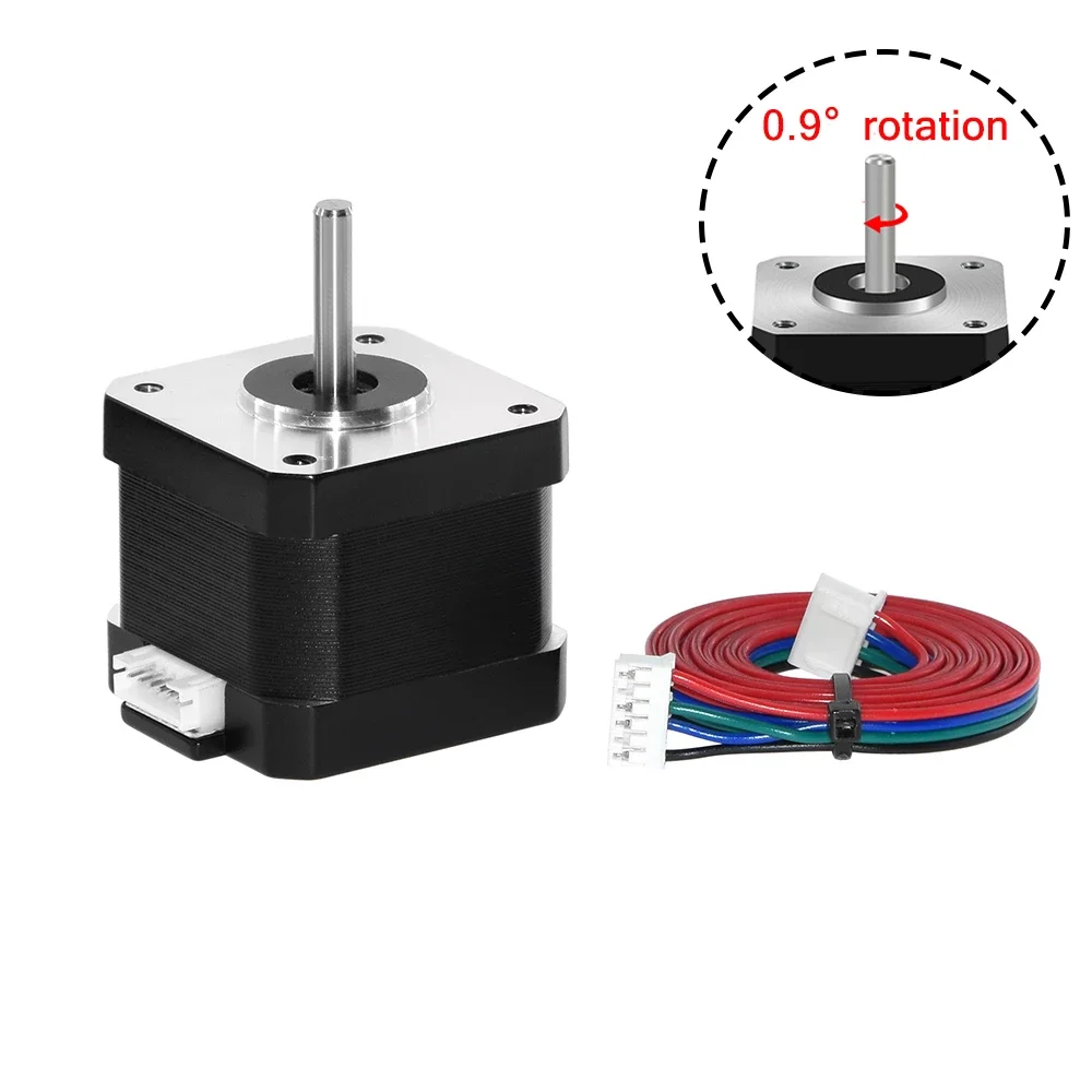 Шаговый электродвигатель Usongshine 17hs4401s-0 9 ° 280mN.m 1 3 A Nema17 высокая точность 4 свинца