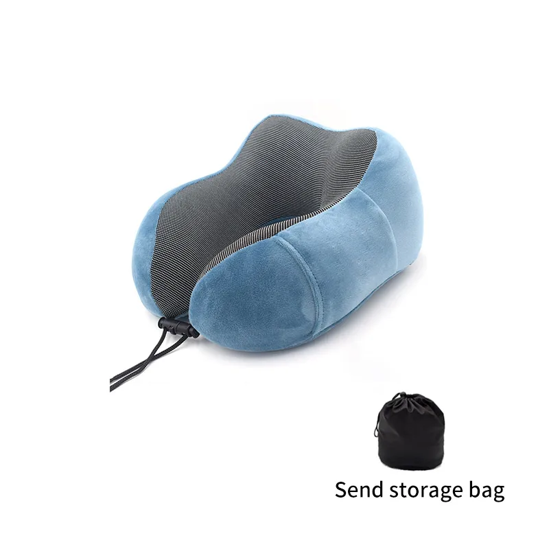 U-образная дорожная подушка для самолета, надувная подушка для шеи, аксессуары для путешествий, 3 цвета, удобные подушки для сна, домашний текстиль - Цвет: Peacock blue