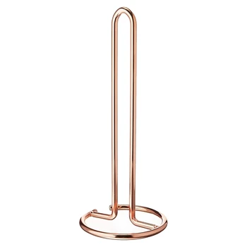 

HTHL-Wrought Iron Tissue Holder Suitable for Dining Table Kitchen Toilet Roll Holder Vertical Tissue Storage Rack Rose gold
