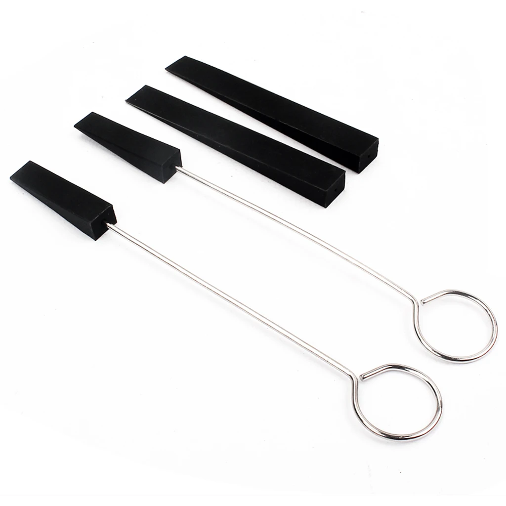 

Pro Piano Tuning Lever Mute Kits 2Pcs Soft Rubber Mutes 2Pcs w/ Handle Tools