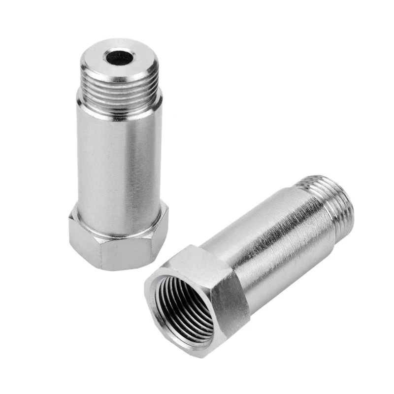 

2x Straight 45Mm 02 O2 Oxygen Sensor Extension Spacer Extender M18 X 1.5 Cel Fix