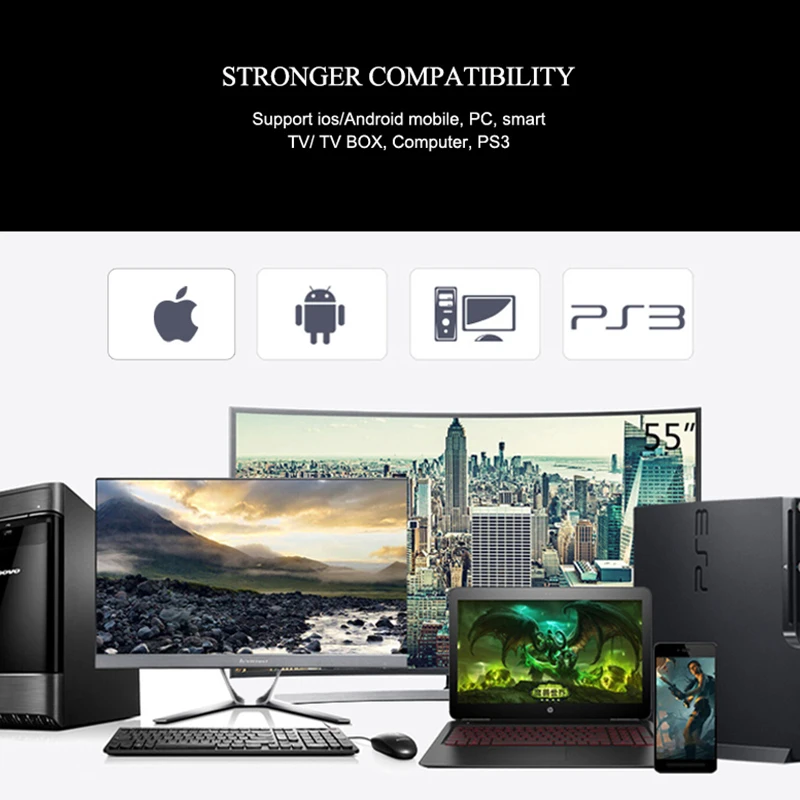 Беспроводной Bluetooth геймпад игровой контроллер для IOS Android iPhone PC tv Box UK ~