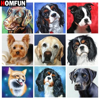 

HOMFUN 3D Diamond Painting "Animal dog" DIY Full Rhinestones Drill Cross-stitch Kits Square Round Diamond Embroidery