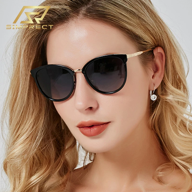 Simprect Oversized Sunglasses Women 2022 Retro Round Sun Glasses