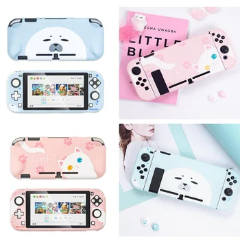 

Cute Pink Blue Cat Hard Full Front Back Cover Crystal Shell For Nintendo Switch NS Lite Joy-Con Controller Protective Skin Case