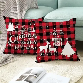 

45x45cm Christmas Cushion Cover Merry Christmas Decor For Home 2020 Xmas Navidad Noel Gifts Cristmas Ornament New Year 2021