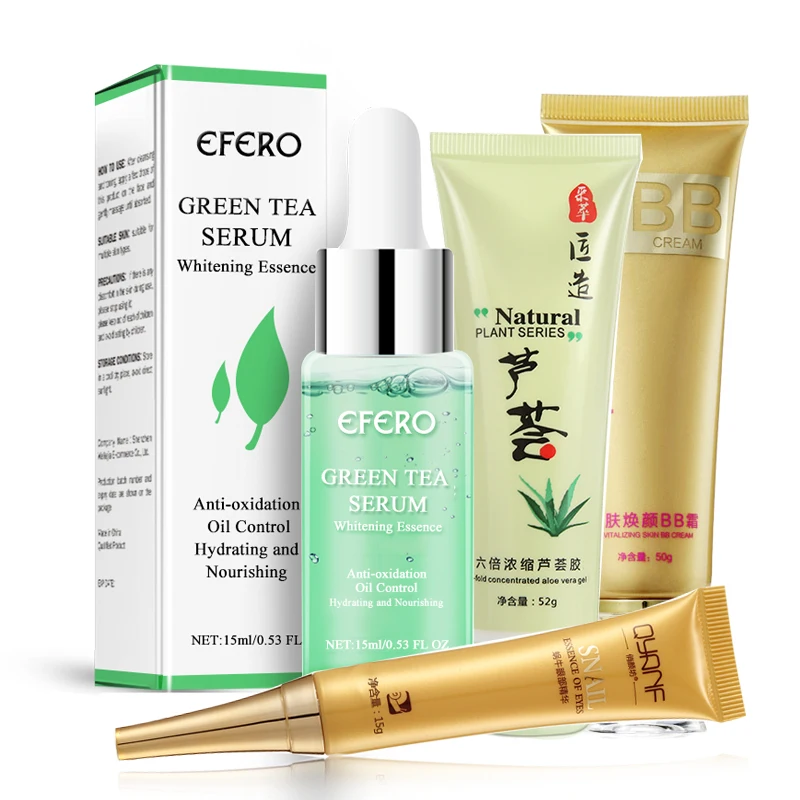 

EFERO Whitening Serum Green Tea Essence Face Serum Oil Control Shrink Pores Face Serum Anti-aging Nourishing Skin Care 15ml