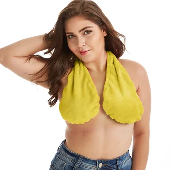 

Tata Towel Bra Sexy Woman Bath Tube Breast-feeding Underwear Nursing Towel Bra Colorful Breathable Comfort Boob Sweat Towel Bra