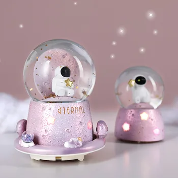 

novedades 2020 Nigjt Light Astronaut UFO Crystal Ball Decorative Lights 3d Moon Lamp Bedside Lamp Creative Gift Lamp