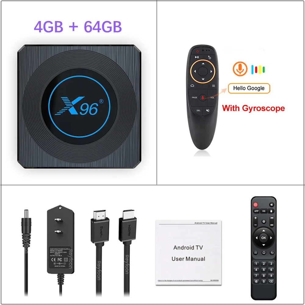 X96 X4 Android 11 Amlogic S905X4 8K RGB Light TV Box Support AV1 Dual Wifi BT4.1 Youtube Set Top Box 4GB 64GB 32GB X96X4 Media 