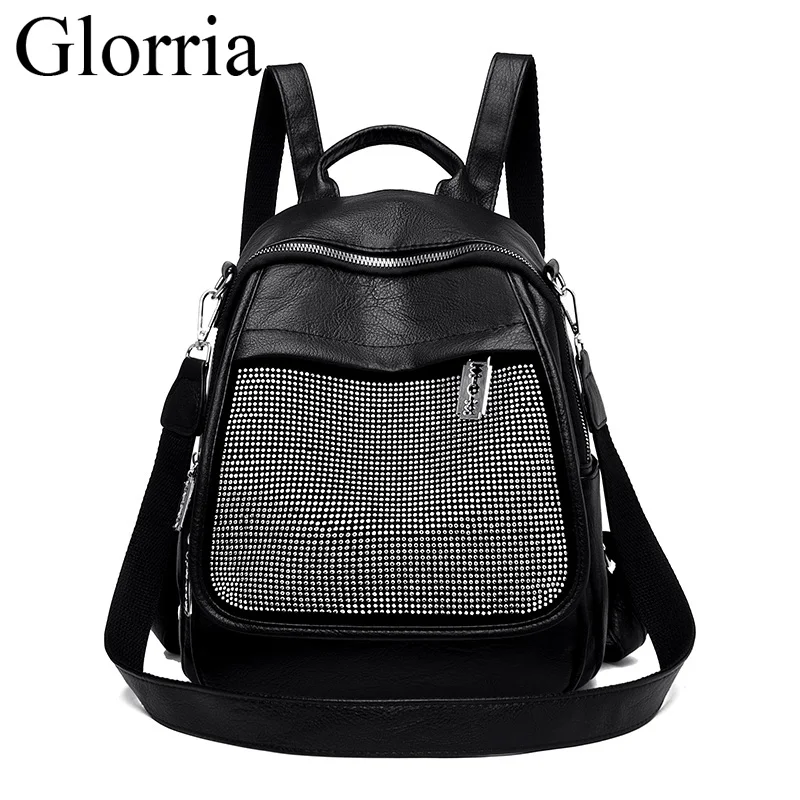 

New 5 Style Women Leather Backpacks Female Vintage Backpack For Girls School Bag Travel Bagpack 2019 Ladies Back Pack Sac A Dos