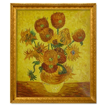 

Handpaint Van Gogh Sun Flower Oil Painting On Canvas for Living Room Home Decoration